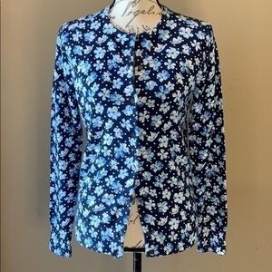 Like new Lands’ End floral dot cardigan sweater